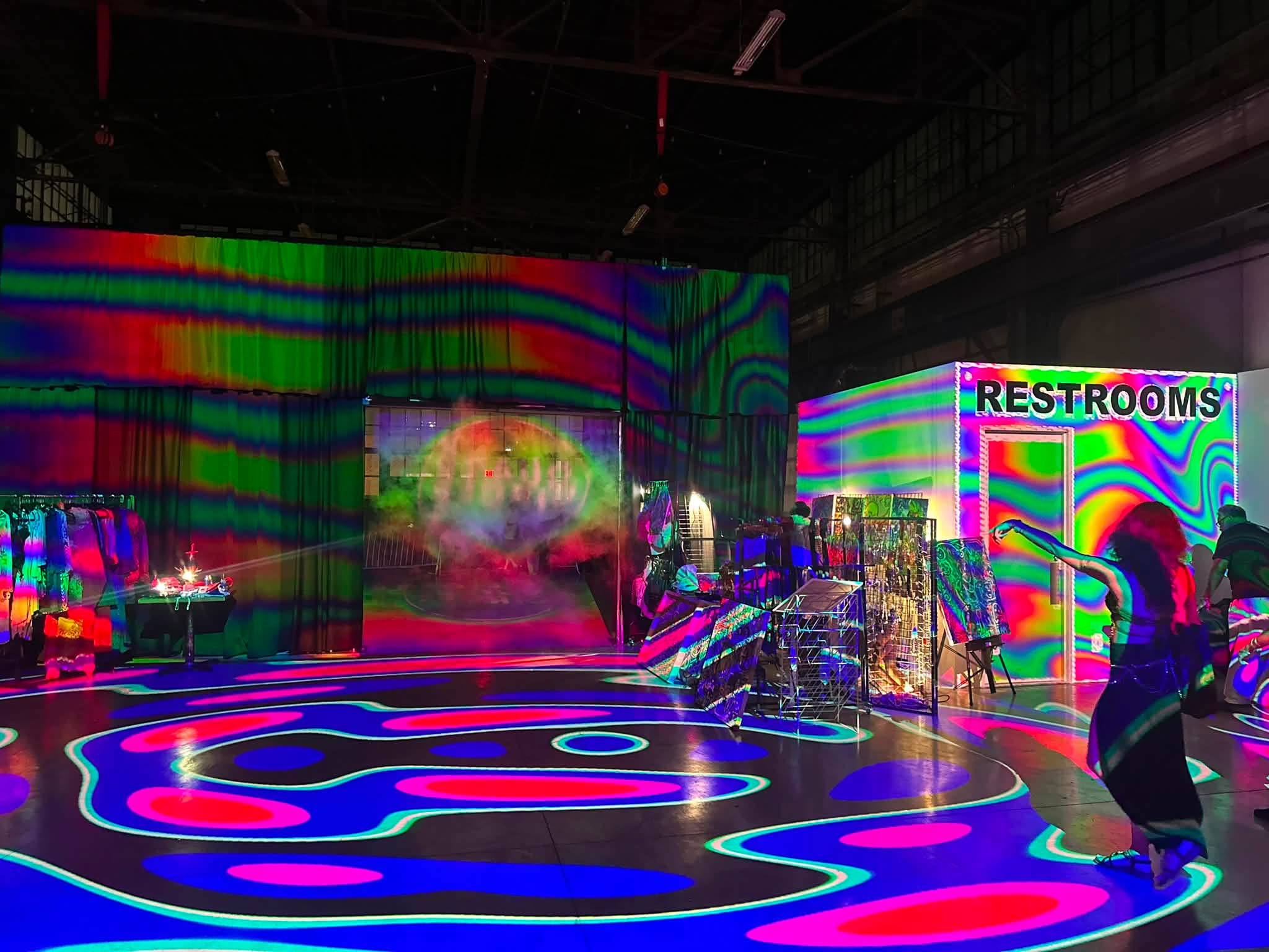 Projection mapping across walls, floors, and event surfaces